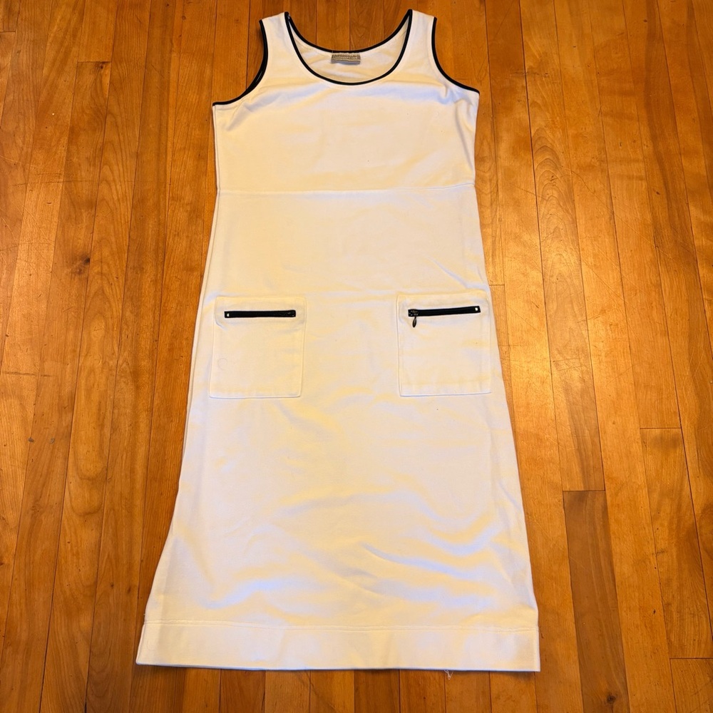 COLDWATER CREEK White Fitted Sleeveless Dress - Size SMALL